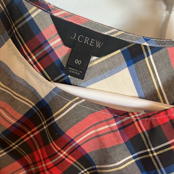 Adorable Tartan Plaid J. Crew Top - Picture 2 of 3
